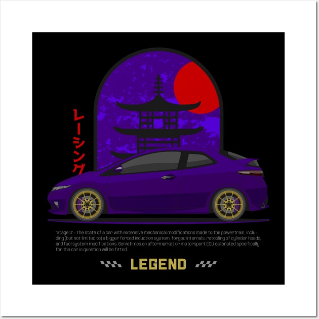 Midnight Racer Purple FN2 JDM Wall Art by GoldenTuners